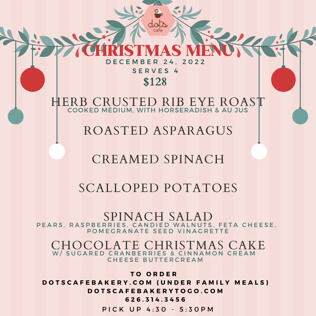 Christmas Menu (3) | Dots Cafe & Bakery